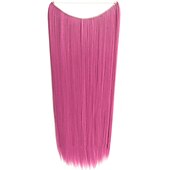 cheap Synthetic  Extensions-24inch 50grams 100grams Synthetic Hair Extension Gradual Color Brown Gray Blonde String Halo Hairpieces Extensions
