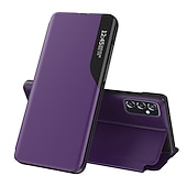 cheap Samsung Cases-Phone Case For Samsung Galaxy S24 S22 S21 S20 Plus Ultra A54 A34 A14 A72 S10 S9 A52 A22 S25 Ultra Flip with Stand Holder Magnetic Dustproof Solid Colored TPU
