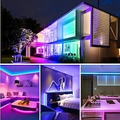 cheap WiFi&amp;Music Control-32.8ft 10m COB Bluetooth LED Smart Strip Lights Christmas Decor Music Sync RGB APP Color Changing for Bedroom Home TV Back Light DIY Décor