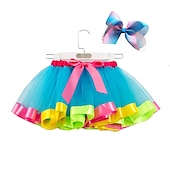 preiswerte Kindertanzkleidung-Tanzkleidung für Kinder Tutu Kleid Kopfbedeckung Farbaufsatz Tüll Pailletten Mädchen Leistung Normal Tüll Polyester