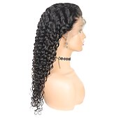 economico Parrucche lace front capelli veri-ishow parrucca peruviana dei capelli umani parrucche frontali in pizzo di colore naturale parte centrale t pizzo pizzo trasparente 13 * 4 * 1 onda profonda pre pizzicata capelli umani 180 densità