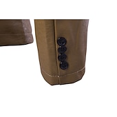 cheap Faux Leather Jackets-Men&#039;s Jacket Faux Leather Jacket Blazer Wedding Business Thermal Warm Rain Waterproof Pocket Fall Solid Color Business Elegant Turndown Regular Faux Leather Regular Fit Black White Red Khaki Jacket