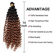 abordables Crocheter les cheveux-crochet cheveux bouclés vague d&#039;eau crochet cheveux bouclés tressage cheveux bouclés crochet cheveux pour les femmes noires marlybob crochet cheveux 14 pouces 14 pouces 3 packs