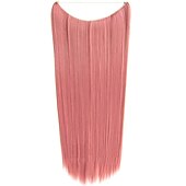 cheap Synthetic  Extensions-24inch 50grams 100grams Synthetic Hair Extension Gradual Color Brown Gray Blonde String Halo Hairpieces Extensions