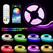 cheap WiFi&amp;Music Control-32.8ft 10m COB Bluetooth LED Smart Strip Lights Christmas Decor Music Sync RGB APP Color Changing for Bedroom Home TV Back Light DIY Décor