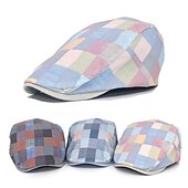 abordables Chapeaux homme-Homme Chapeau Béret Chapeau Confort Chaud Respirable Extérieur Plein Air du quotidien Imprimer Géométrique Plaid