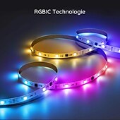 cheap WiFi&amp;Music Control-Addressable Dream color RGBIC WiFi Bluetooth LED Light Strip 5~10m 16.4~32.8ft Waterproof 5050SMD Work with Alexa Google Assistant