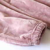 preiswerte Damen Schlafoberteile und -unterteile-Damen Pyjamahose Pjs reine Farbe schlichter Plüsch Komfort Zuhause Alltagsbett Fleece Geschenk lange Hose elastische Taille Herbst Winter Home Outfits