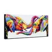 ieftine Picturi cu Animale-pictură în ulei realizată manual pictată manual artă de perete mintura modernă abstractă elefant animale imagine decor decor pânză rulată fără cadru neîntins
