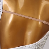 economico Abiti da Pattinaggio Artistico-Vestito da pattinaggio artistico Per donna Da ragazza Pattinaggio sul ghiaccio Vestiti Completi Bianco Blu marino scuro Rosso Floreale Scollatura posteriore Retato Elastene Elevata elasticità