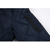 cheap Men&#039;s Downs &amp; Parkas-Men&#039;s Bomber Quilted Jacket Diamond Padded Jacket Winter Outdoor Chunky Varsity Flight Windproof Warm Trench Coat Top Quilted Seams Cotton Outwear Overcoat Full Zipper Camping Hiking Hunting Fishing