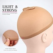 cheap Tools &amp; Accessories-6 pieces light brown stocking wig caps stretchy nylon wig caps for women