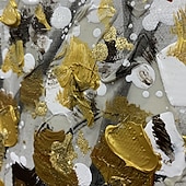 abordables Peintures fleurs/botaniques-Manuel(le) Fait à la main Peinture à l&#039;huile Hang-peint Peint à la main Panoramique horizontal Abstrait A fleurs / Botanique Moderne Réalisme Toile roulée (sans cadre)