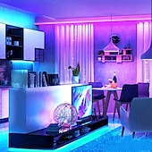 cheap WiFi&amp;Music Control-32.8ft 10m COB Bluetooth LED Smart Strip Lights Christmas Decor Music Sync RGB APP Color Changing for Bedroom Home TV Back Light DIY Décor