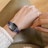 economico Cinturini per orologi Fitbit-Cinturino per orologio  per Fitbit Versa 2 / Versa Lite / Versa SE / Versa Resina Sostituzione Cinghia Da donna Chiusura in metallo Fibbia in acciaio inossidabile Bracciale a catena Polsino