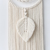 billige Ned til $30-nordisk håndvevd bomullstråd veggdekorasjon billedvev halvmåne drømmefanger soverom dekorasjon gavegiver kreativ gave