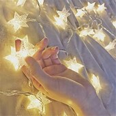 abordables Lumières de Noël-Guirlande lumineuse élégante pour réception de mariage, alimentée par piles AA, étoiles sphériques à LED, étanche, éclairage extérieur/intérieur, éclairage chaleureux pour la décoration du nouvel an