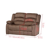 economico Poltrone reclinabili e poltrone wingback-copridivano reclinabile componibile fodera 1 set di 6 pezzi microfibra elasticizzata alta elasticità bordeaux rosso velluto di alta qualità copridivano copridivano per 2 posti cuscino divano
