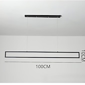 economico Luci Isola cucina-100 cm lampada a sospensione led isola luce forme geometriche lampada a sospensione design singolo metallo stile artistico stile moderno nero artistico led 110-120v 220-240v