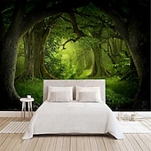 cheap Wallpaper-Cool Wallpapers Nature Forest Wallpaper Wall Mural Wall Sticker Covering Print Peel and Stick Removable Self Adhesive Secret Forest PVC / Vinyl Home Decor
