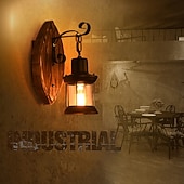 abordables Apliques de pared-lámpara de pared retro vintage rústico pared de vidrio nórdico scone 40w para dormitorio junto a la cama accesorios de iluminación de pared industrial pasillo del dormitorio lámparas de escalera