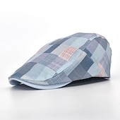 abordables Chapeaux homme-Homme Chapeau Béret Chapeau Confort Chaud Respirable Extérieur Plein Air du quotidien Imprimer Géométrique Plaid