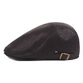 お買い得  メンズハット-男性用 ハンチング ブラック ブラウン PU ファッション ストリートファッション スタイリッシュ 1920年代のファッション アウトドア 日常 お出かけ 平織り ウォーム