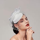 economico Fascinator-Piume  Fascinatori in rete  Cappelli  Copricapo con piuma  Cappello  Fiore 1 PC Matrimonio  Corsa di cavalli  Giorno delle donne Copricapo Abito da impressionare Abito da gara 2025