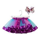 preiswerte Kindertanzkleidung-Tanzkleidung für Kinder Tutu Kleid Kopfbedeckung Farbaufsatz Tüll Pailletten Mädchen Leistung Normal Tüll Polyester