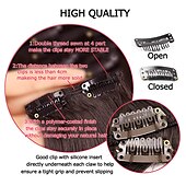 voordelige Synthetische extensies-clip in haarverlenging 20 inch 16 clips lang synthetisch haar hittebestendig haarstukje natuurlijk golvend ombre haarstuk 6 stks/set