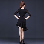 ieftine Ținute Dans Latin-Dans Latin Îmbrăcăminte de Sport Rochie Solid Pentru femei Antrenament Performanță Manșon Jumate Înalt Spandex