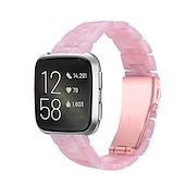 economico Cinturini per orologi Fitbit-Cinturino per orologio  per Fitbit Versa 2 / Versa Lite / Versa SE / Versa Resina Sostituzione Cinghia Da donna Chiusura in metallo Fibbia in acciaio inossidabile Bracciale a catena Polsino