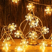 abordables Lumières de Noël-Guirlande lumineuse élégante pour réception de mariage, alimentée par piles AA, étoiles sphériques à LED, étanche, éclairage extérieur/intérieur, éclairage chaleureux pour la décoration du nouvel an
