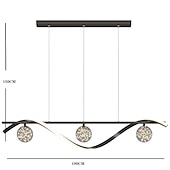 baratos Luzes pendentes-100 cm estilo nórdico luz pendente led metal pintado com acabamentos modernos 220-240v