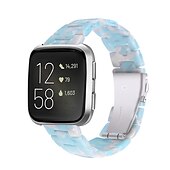economico Cinturini per orologi Fitbit-Cinturino per orologio  per Fitbit Versa 2 / Versa Lite / Versa SE / Versa Resina Sostituzione Cinghia Da donna Chiusura in metallo Fibbia in acciaio inossidabile Bracciale a catena Polsino
