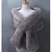 voordelige Sjaals &amp; Wikkels-Klassiek Retro vintage Jaren 1920 Sjaal van imitatiebont Omslagdoeken The Great Gatsby Bruiloftsgast Kostuum Dames Kerstmis Carnaval Maskerade Bruiloft Bruiloft gast Feest / Uitgaan Volwassenen Sjaal