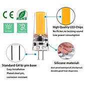 cheap LED Bi-pin Lights-10PCS 6PCS 2PCS G4 G9 E14 LED Bulb 5W Replaces 50W Halogen Bulb 2508-COB Mini Bulb for Cabinet Landscape Chandelier Light Appliance Bulbs AC220V