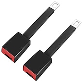 abordables Fundas de asiento para coche-2 piezas de extensión de cinturón de seguridad automático para automóvil, hebilla de extensión, clip de seguridad de 25 cm * 5 cm, cinturón de seguridad universal, clip de seguridad de modelado interi
