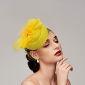 economico Fascinator-Piume  Fascinatori in rete  Cappelli  Copricapo con piuma  Cappello  Fiore 1 PC Matrimonio  Corsa di cavalli  Giorno delle donne Copricapo Abito da impressionare Abito da gara 2025