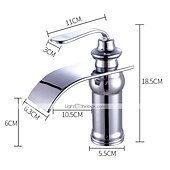 economico Classici-rubinetto del lavandino del bagno - cascata bronzo lucidato a olio diffuso monocomando rubinetti monoforo / art deco / retrò / sì / acciaio inossidabile / ottone