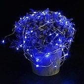 baratos Alimentado por Pilha-100 unidades de luzes de natal de fadas operadas por bateria de 7 pés 20 led à prova d &#039;água mini luzes de corda do firefly com fio de prata flexível para peças centrais de casamento pote de pedreiro