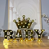 ieftine Lumini decorative-26 de litere alfabet lumina 3d nightlight litere caseta luminoasa cu led lumina de noapte revelion aa alimentat cu baterii