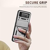 Χαμηλού Κόστους Samsung Θήκη-τηλέφωνο tok Για Samsung Galaxy Z Flip 7 Z Flip 5 Z Flip 4 Z Flip 3 Υψηλής Αντοχής Βάση δαχτυλιδιών Προστασία από τη σκόνη Ανθεκτική σε πτώσεις Μονόχρωμο TPU
