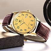 cheap Quartz Watches-OLEVS Men Quartz Watch Calendar Waterproof Genuine Leather Watch