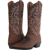 tanie obuwie-Retro / vintage Hipisowskie 1970 Obuwie But zachodni Hipisowskie West Cowboy Żakard Solidne kolory Męskie Karnawał Bal maskowy Urlop Impreza / Wieczór Na co dzień Dla dorosłych Obuwie Na każdy sezon