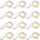 baratos Alimentado por Pilha-100 unidades de luzes de natal de fadas operadas por bateria de 7 pés 20 led à prova d &#039;água mini luzes de corda do firefly com fio de prata flexível para peças centrais de casamento pote de pedreiro
