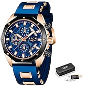 cheap Quartz Watches-LIGE Mens Watch Quartz Watches for Men Steel Band Men&#039;s Analog Quartz Multifunctional Sports Wristwatch Men Date Business Casual Waterproof Quartz Watch