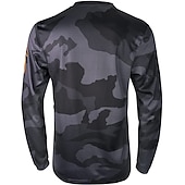 billiga Tröjor för män-Herr Downhilltröja Långärmad Bergscykling Vägcykling Svart Gul Blå Varg Kamouflage Cykel Tröja Andningsfunktion Snabb tork Polyester Elastan sporter Varg Kamouflage Kläder