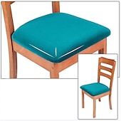 economico Fodera per sedia da pranzo-2 coprisedili per sedia da pranzo in velluto fodera bianca nera, fodera per cuscino per sala da pranzo elasticizzata, protezione per mobili rimovibile e lavabile con lacci