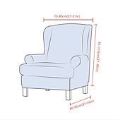 abordables Cubierta de sillón y silla sin brazo-Funda de sillón con respaldo alto, funda de sillón elástica, funda de sofá con funda de cojín en T, color liso, burdeos, rojo, suave y duradera